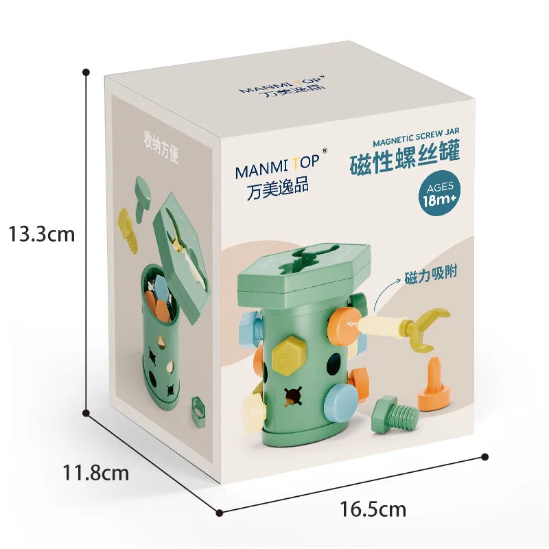 Montessori Magnetic Toys for Children 4 To 6 Years Kids Drill Tool Educational Match Toy Fishing Game Matching Pretend Play Toy