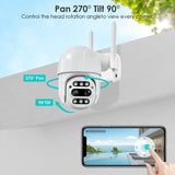 BESDER 8MP 4K PTZ IP Camera 8x Zoom Dual-Lens Human Detect CCTV Camera Outdoor CCTV Wifi Video Surveillance Camera ICSEE Alexa