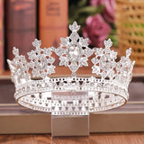 Crystal Rhinestone Round Crown Tiara Hair Jewelry Wedding Hair Accessories Bridal Hair Jewelry Queen Party Crown And Tiaras Gift