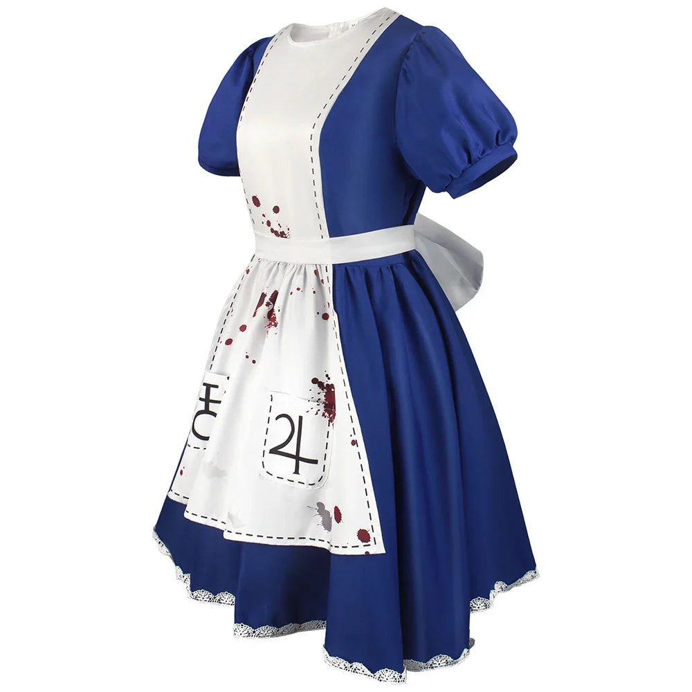 Game Alice: Madness Returns Cosplay Costume Alice Maid Dress Uniform Adult Women Halloween Carnival Party Clothes