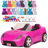 Cars Toys Miniature Dollhouse Accessories 30cm Girls Boy Kids Car Model for Barbie Dolls Travel Children Game Birthday Gift