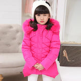 Big Size Winter Girls Jackets Keep Warm Thicken Christmas Coat Autumn Hooded Zipper Waterproof Outerwear Kids Clothes 3-12 Years