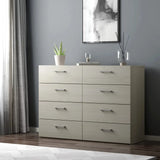 8-Drawer Dresser, Light Gray, dressers for bedroom ，Keep the drawers