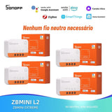 1/10 SONOFF ZBMINI-L2 No Neutral Wire Required Extreme Zigbee Smart Switch Via Alexa Home Assistant Zigbee2MQTT Smartthings HUB