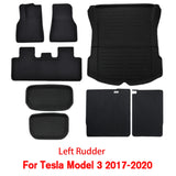 Fits Tesla Model 3 Model Y Floor Mat Luggage Mat Left Hand Drive 2017-2023 Left Right Rudder 4 Seasons Waterproof 3D Floor Liner