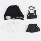 Ob11 Doll Gothic Clothes Uniform Suit Dress Shirt Hat Vest Shorts Set Nendoroids Clothes For Gsc, Obitsu11, Molly, P9, 1/12bjd
