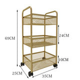 Food Trailer Trolley Rolling Cart Organizer Metal Vegetable Utility Trolley Wine Garden Grocery Archivadores Restaurant Furiture