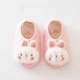 Non-slip Baby Floor Socks Cute Rabbit Pattern Newborn Winter Warm Slipper with Soft Sole Infant Toddler Walking Socks Shoe