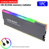 COOLMOON CR-D134S RAM Heat Spreader 5V 3PIN Male/Female Addressable Memory Cooler Heatsink Support RGB Controller for Desktop PC