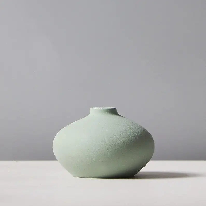 Matte Ceramic Vase | Morandi Modern Vase | Decorative Vase | Ceramic Pottery | Minimal Vase | Table Decoration