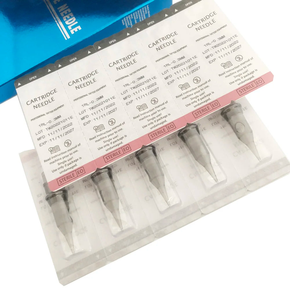 10pcs Disposable Tattoo Cartridge Needles 1RL 3RL 5RL 7RL 3F 5F 7F Tattoo Eyebrow Machine Needles