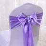 10/50/100pcs Satin Chair Sashes Wedding Chair Bow Knot Ribbon Tie For Party Hotel Event Banquet Birthday Decoration