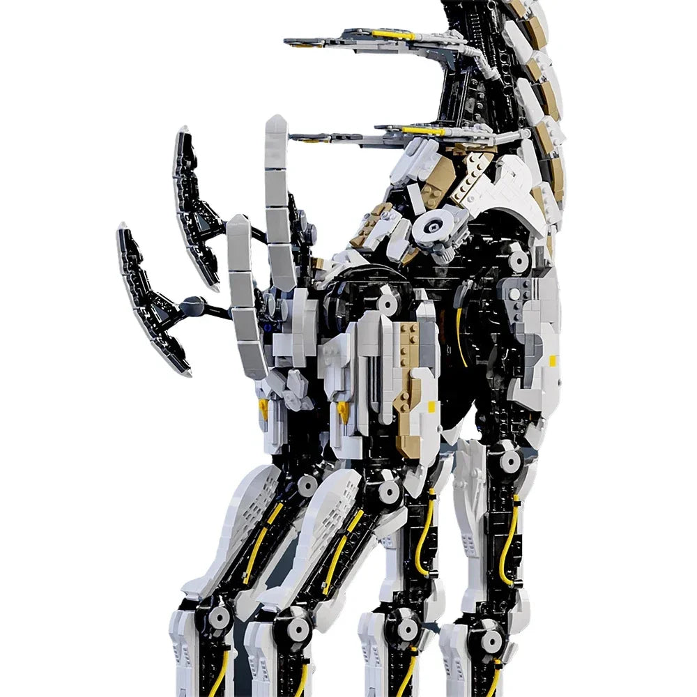 BuildMoc Horizon Dawn Giant Long Necked Beast Mecha Building Blocks Set Zero Thunder Tooth Mechanical Giraffe Monster Bricks Toy