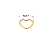 20pcs 12mm Heart Charms Stainless Steel Bracelet Connectors Earrings Findings DIY Jewelry Making Handmade Necklace Accessories