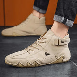 Ankle Boots for Men Outdoor Light Casual Leather Shoes Winter Luxury Men Shoes Male Waterproof Snow Boots 2023 High Top Sneakers