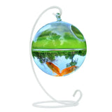 Fish Bowl,Transparent Spherical Glass Handmade Fish  Round Shape Hanging Glass Aquarium Fish Bowl Clear Plant Terrarium Gift