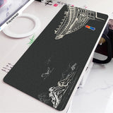 Black and White Wave Art Mouse Pad XXL 900x400mm Large Computer Mousepad Cool Gaming Cartoon Pad to Mouse Keyboard Desk Mice Mat