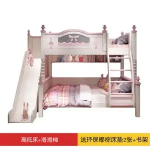 Solid wood bunk beds Two height adjustable beds Double beds upper and lower bunk beds for adults and children Small unit combina