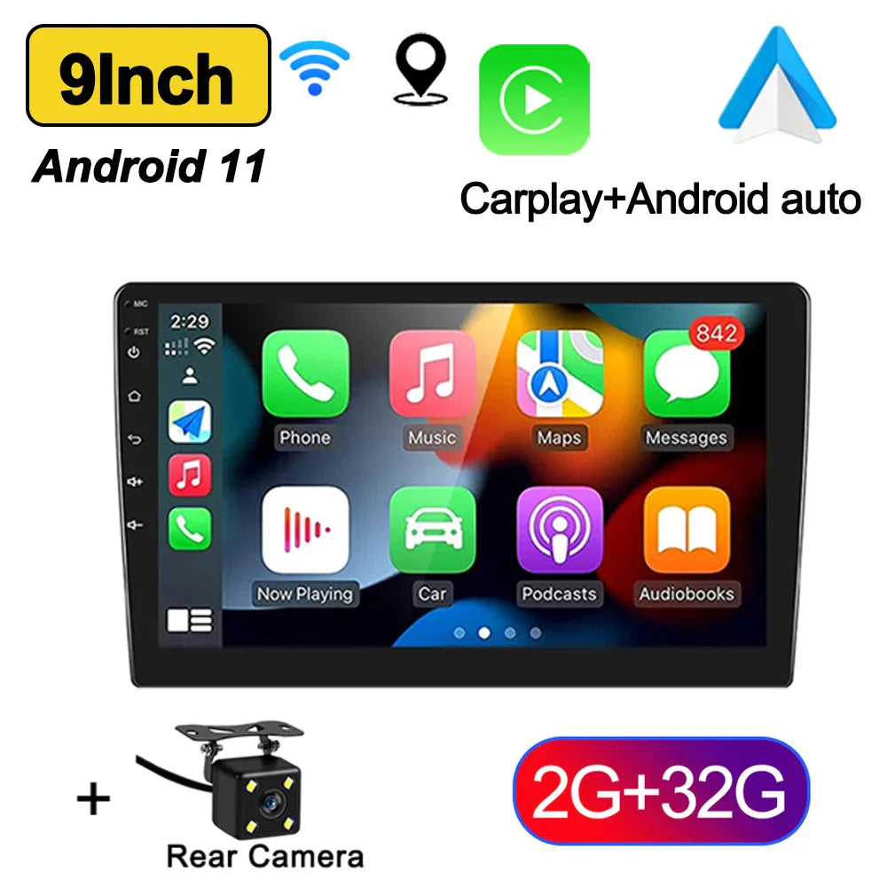 7"/9"/10" Android 11 Car Radio Androidauto Carplay 2 Din GPS Car Audio Automotive Multimedia Player car intelligent systems