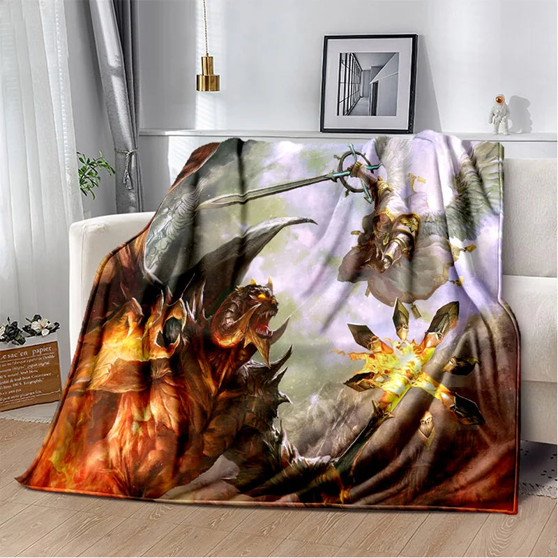 3D Heroes of Might and Magic Retro Game Soft Plush Blanket,Flannel Blanket Throw Blanket for Living Room Bedroom Bed Sofa Picnic