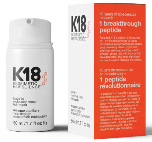 50ml K18 Leave-In Molecular Repair Hair Mask Damage Restore Soft hair Deep Repair Keratin & Scalp Treatment Hair Care Condition