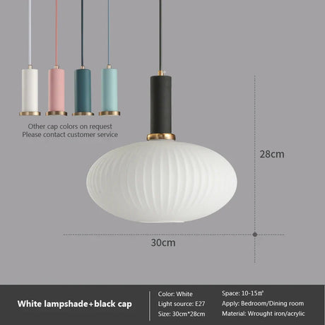 Nordic Retro restaurant colorfull Glass pendant lights Creative living room Lamp Simple bedside lamp LED E27 light