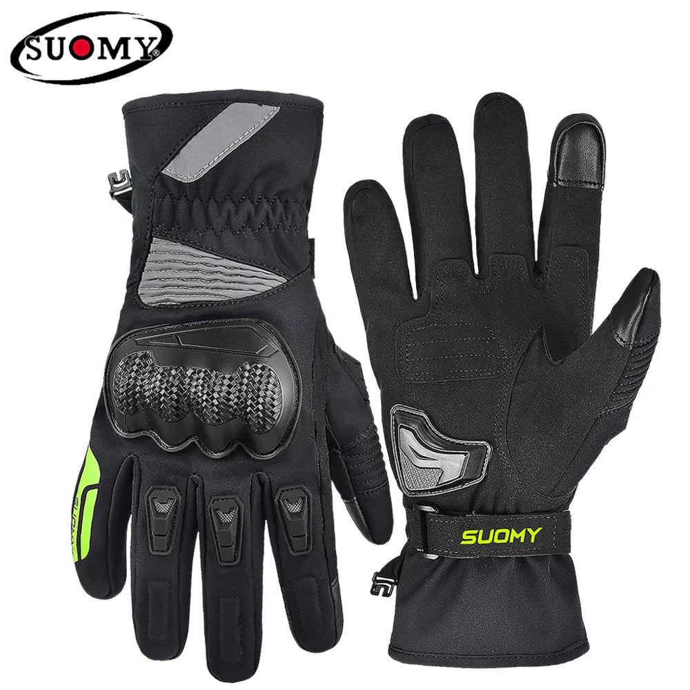 Suomy Motorcycle Gloves Winter Men Waterproof Moto Gloves   Snowmobile Gloves Touch Screen Motorbike Riding Protective Gear