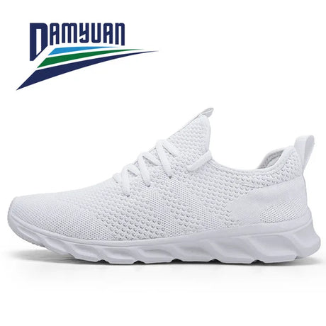 Fashion Couple Casual Sports Shoes Men Women Mesh Breathable Comfortable Jogging Trainer Shoes Outdoor Walking Black Sneakers