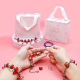 DIY Bracelet Making Kit Jewelry Making Accessories Kit with Beads, Pendant Charms, Bracelets and Necklace String for Girls