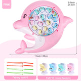 Electric Dolphin Fishing Plate Cute Marine Life Toy suit Puzzle Science Education Class Music Class Rechargeable Model Desktop