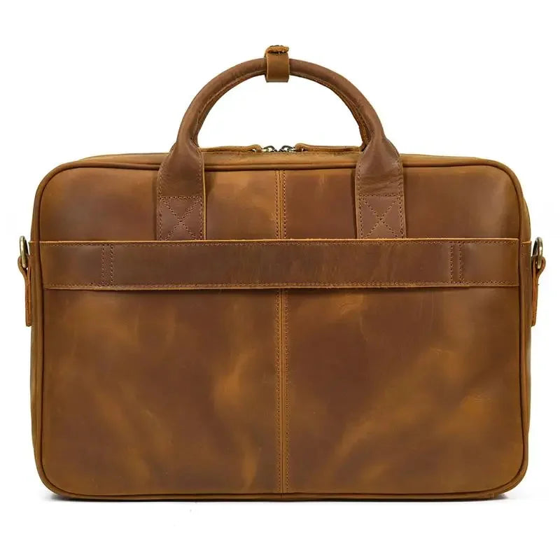 Newsbirds Men Briefcase Business Shoulder Bag Leather Messenger s Computer Laptop Handbag Men's Travel s 15" Male