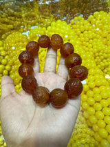 Natural Raw Amber Bracelet Men Women Healing Gemstone Fine Jewelry Genuine Baltic Ambers Tumbled Stone Bracelets Bangles