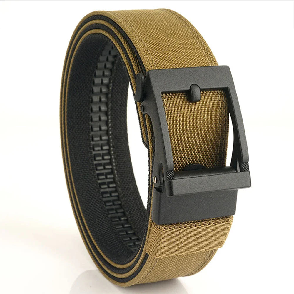 TUSHI New 140CM Hard Tactical Belt for Men Metal Automatic Buckle IPSC Gun Belt Nylon Military Belt Outdoor Sports Girdle Male