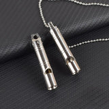 Safety Whistle Compact Alloy Emergency Whistle with High-decibel Sound for Survival Safety Portable Size with Neck Chain Outdoor