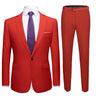 Jacket + Pants 2 Pieces Set / 2023 Fashion New Men's Casual Boutique Business Dress Wedding Groom Suit Coat Blazers Trousers