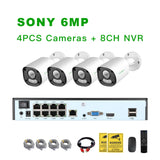 XMeye SONY 6MP POE IP Camera System KIT Face Person Detection Onvif CCTV Video Surveillance Security AI