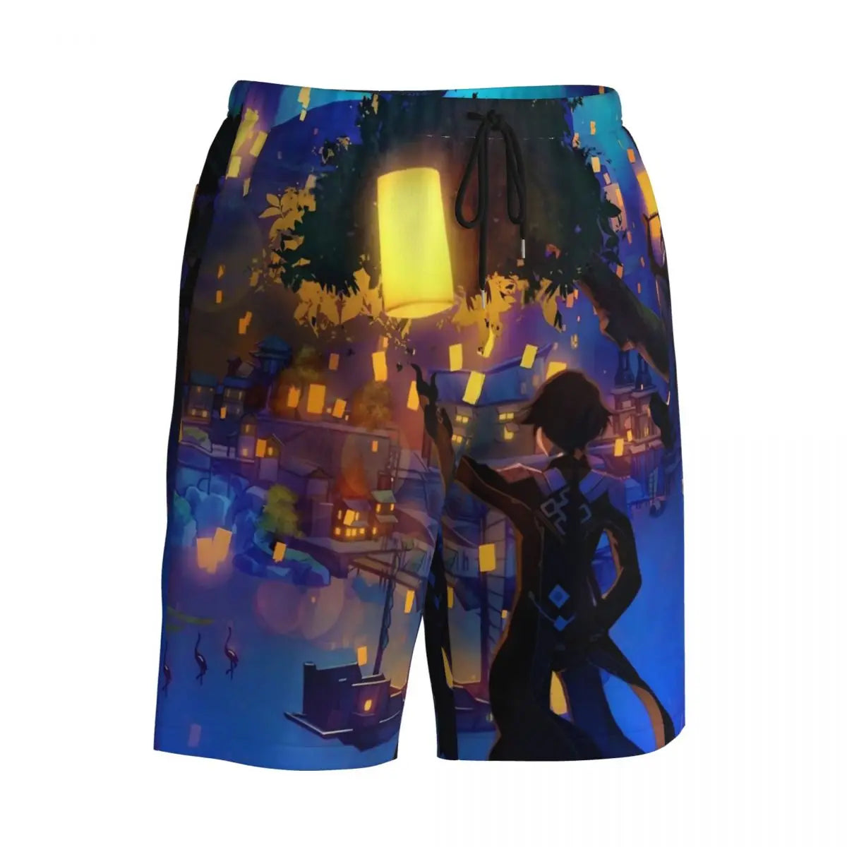 Genshin Impact Board Shorts Summer Anime Print Running Beach Short Pants Men Breathable Classic Custom Large Size Beach Trunks