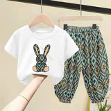 Summer Cotton Children Clothing Set Boy Girl Clothes Suit Baby Sets Tshirt + Pants 2 Piece Toddler Loungewear Soft Tracksuit