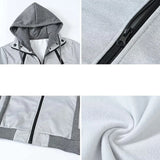 Men's Winter Casual Jackets Double-Zipper Coat Streetwear Fleece Turtleneck Slim Fit Coats Windbreak Parkas Winter Clothing