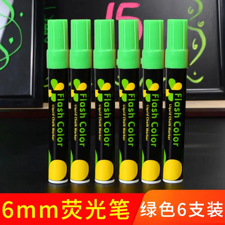 Erasable Chalk Pen Fluorescent Plate LED Electronic Light Emitting Board Whiteboard 8 COLOR Water Billboard Silvery Glass