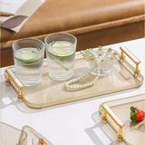 Luxury Modern Tea Tray Kettle Coffeeware Teaware Kitchen Plate Plastic Tray Serving Food Bandeja Plastico Tea Cup Accessories