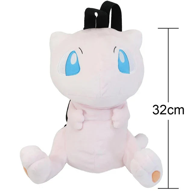 Cute Pokemon Mew Kawaii Japanese Style Plush Bag Gengar Eevee Snorlax Backpack Schoolbag Cosplay Props Fashion Gifts