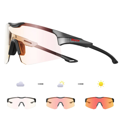 SCVCN New bicycle Photochromic Cycling Sunglasses Sports Running Eyewear Outdoor MTB Cycling Glasses Fishing Bike UV400 Goggles