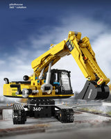 686PCS Bricks Model RC Excavator Building Blocks Set 2.4G City Dual Control Remote And App Programme Toys In Kit To Builld