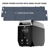 캠핑용품 600W 1800W 2400W Portable Power Station with 100W 200W 400W Solar Panel for Camping Home 220V Lifepo4 Battery 캠핑용품신기한것