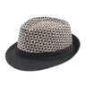 Stitching Color Geometry Shade Men Straw Hat Spring Summer Sun Protection Top Hat Jazz Cap