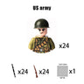 New WW2 Military Building Block Germany US British French Soviet Italian Action Figure Soldier Army Weapon Bricks Kids War Toys