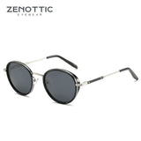 ZENOTTIC 2023 2024 Steampunk Sunglasses Rrtro Round Polarized Sun Glasses for Women Men Vintage UV400 Shades 430002