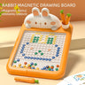 Rabbit Magnetic Drawing Board Carrot Magnet Pen Kids Reusable Drawing Toys Baby Beads Painting Doodle Sketch Pad Children Gifts