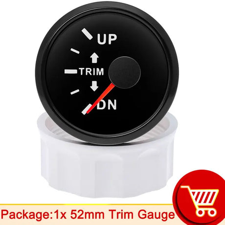 9-32V 52mm Trim Gauge Up to Down Waterproof Trim Meters Balance Instrument for Bus Auto Boat Truck 0-190ohm Trim Tilt Indicator